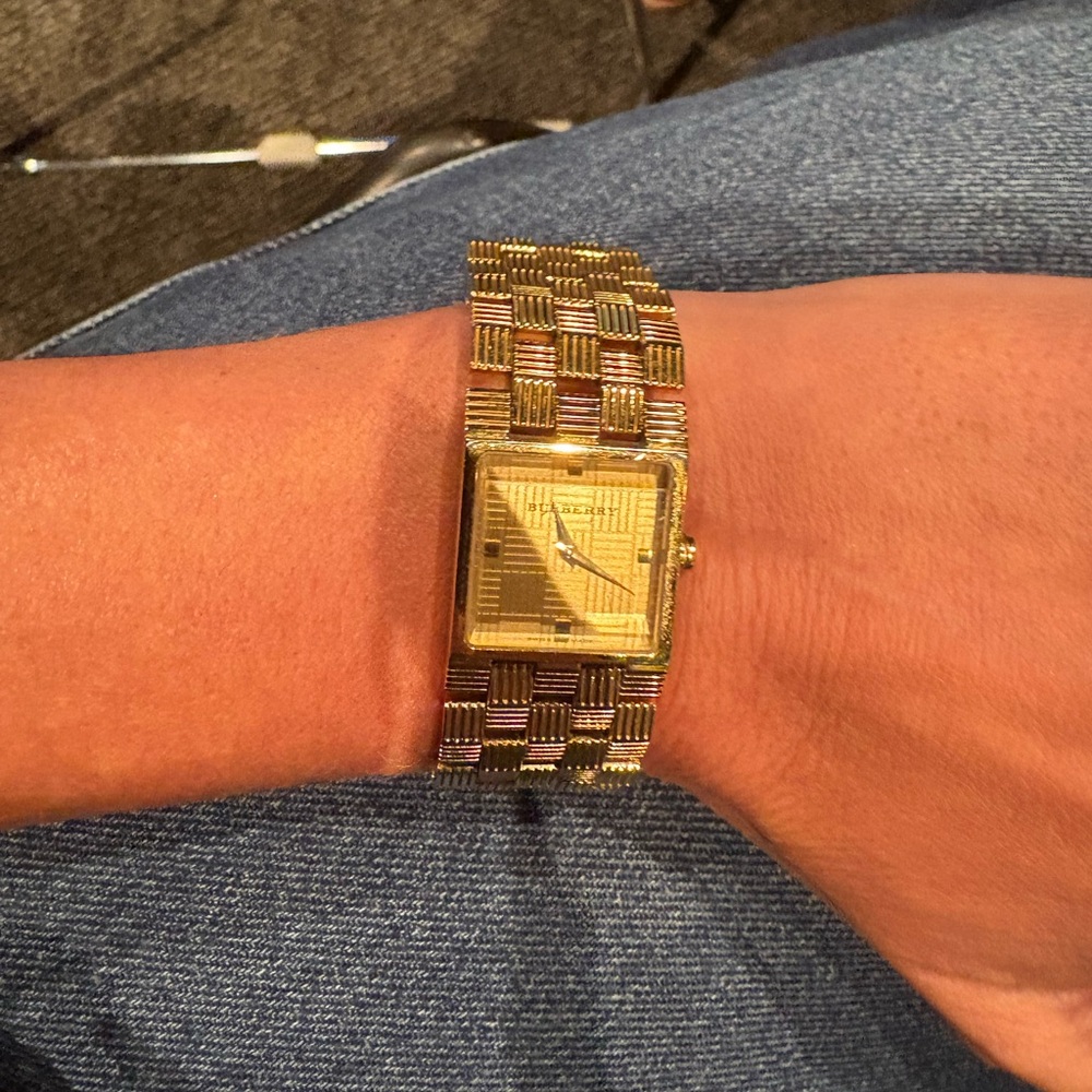 Burberry Gold Square Face Watch